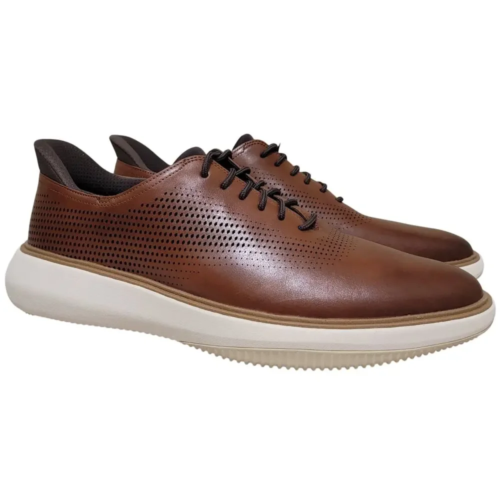 Cole Haan Men Grand Phaze Laser Quick-On Oxfords Size US 10.5M British Tan